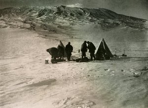 Het kamp 7000 voet op Mount Erebus, 1908, 1909