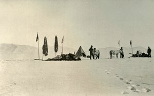 Het kamp na het passeren van de vorige verste zuidelijke breedtegraad, november 1908, 1909 door Unbekannt