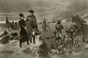 Het kamp bij Valley Forge. Officiersmantels en Nederlandse dekens voor soldaten, ca. 1777, 1937