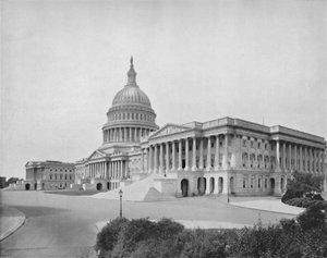 Het Capitool, Washington, 19e eeuw door Unbekannt