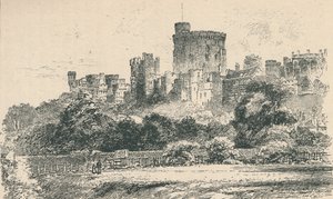 Het kasteel vanaf de Berkshire oever door Unbekannt