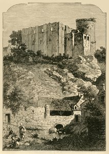 Het Kasteel van Falaise en de Fontein van Arlette, 1890 door Unbekannt