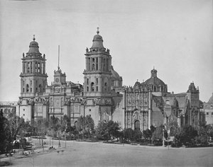 De Kathedraal, Stad van Mexico, ca. 1897 door Unbekannt