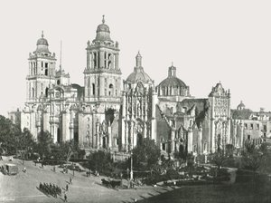 De Kathedraal, Mexico-Stad, Mexico, 1895 door Unbekannt