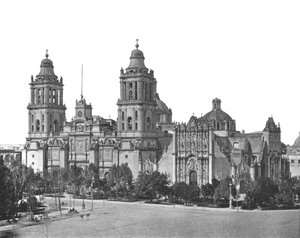 De Kathedraal, Mexico-Stad, Mexico, ca. 1900 door Unbekannt