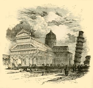 De kathedraal en de scheve toren, Pisa, 1890