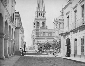 De kathedraal van Guadalajara, Mexico door Unbekannt