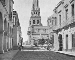 De kathedraal van Guadalajara, Mexico, c1900