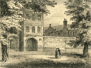 De Charterhouse, vanaf het plein, ca. 1872