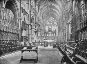 Het Koor, Kathedraal van Lincoln, 1902 door Unbekannt