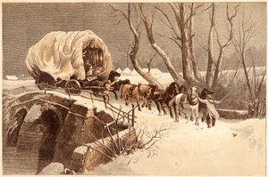 De Kerstwagen, 1866 door Unbekannt