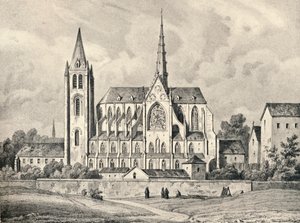 De kerk en een deel van de abdij van St. Victor