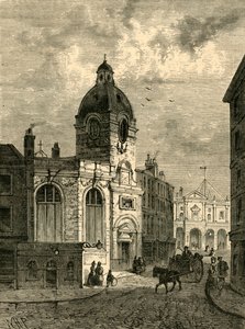 De kerk van St. Benet Fink, van een oud uitzicht