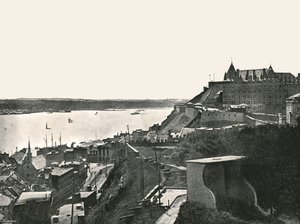 De Citadel en de St. Lawrence rivier, Quebec, Canada, 1895
