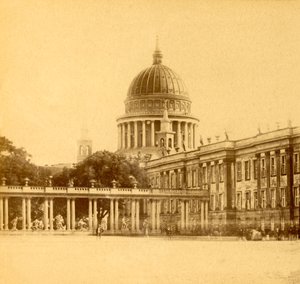 Het stadspaleis en de Sint-Niklaaskerk, Potsdam, Duitsland, ca. 1900 door Unbekannt