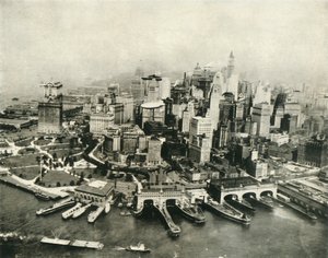De stad New York vanuit de lucht, 1936 door Unbekannt