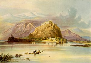 De stad Srinagar Kashmir en Hurri Purbut Fort, 1840s, 1901 door Unbekannt