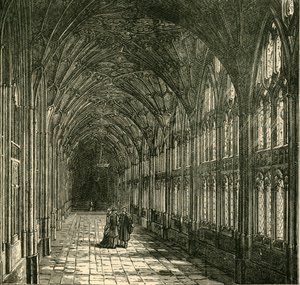 De Kloosters van de Kathedraal van Gloucester, 1898