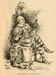 De clown die zich opmaakt, 1882 door Unbekannt