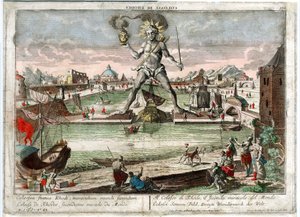 De Kolossus van Rhodos, 1760 door Unbekannt