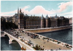 De Conciergerie en de Pont Neuf, Parijs, ca. 1900 door Unbekannt