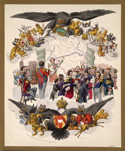 Karikatuur van het Congres van Wenen door Unbekannt