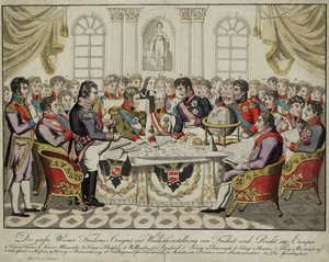 Het Congres van Wenen, ca. 1815 door Unbekannt