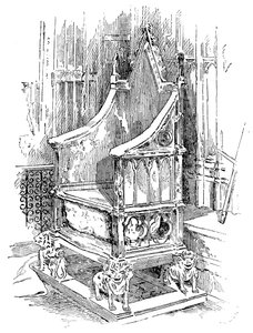 De kroningsstoel, Westminster Abbey, Londen, 1900