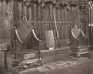 De kroningsstoel in Westminster Abbey, Londen, 1894 door Unbekannt