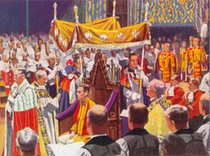 De kroning van koning George VI 1895-1952, 12 mei 1937 door Unbekannt