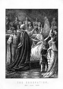 De kroning van koningin Victoria, Westminster Abbey, Londen, 28 juni 1838, 1899 door Unbekannt