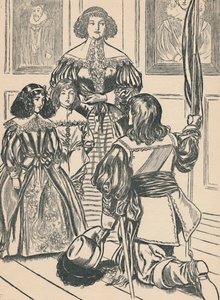De gravin ontvangt de banieren, ca. 1907