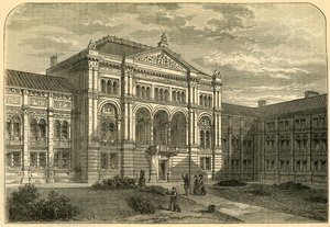 Het hof van het South Kensington Station, ca. 1876