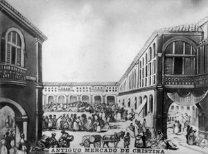 De oude markt van Cristina door Unbekannt