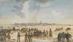 De oversteek van de Rijn bij Düsseldorf door het Russische leger, 13 januari 1814, 1814 door Unbekannt