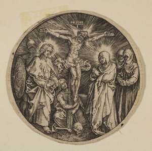 De Kruisiging (ronde kopie) door Unbekannt