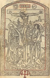 De kruisiging, ca. 1485 door Unbekannt