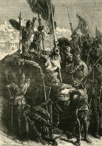 De Kruisvaarders voor Jeruzalem, 1099, 1890 door Unbekannt