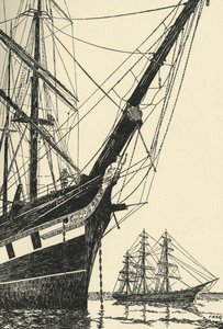 De Cutty Sark 1869, in de Haven van Falmouth, 1938