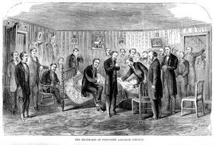 Het sterfbed van president Abraham Lincoln, 1865, 1872 door Unbekannt