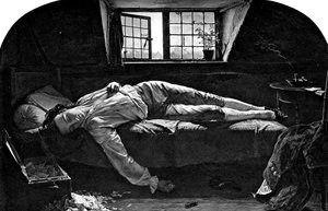 De dood van Chatterton, 1856 door Unbekannt