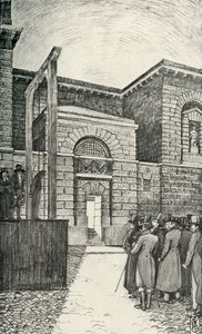 Deur van de schuldenaars, Newgate Prison, Londen, in 1821, 1938 door Unbekannt