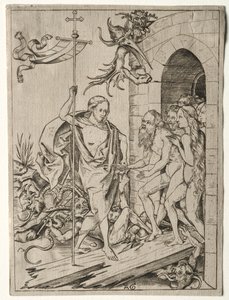 De afdaling in Limbo, 1400s door Unbekannt