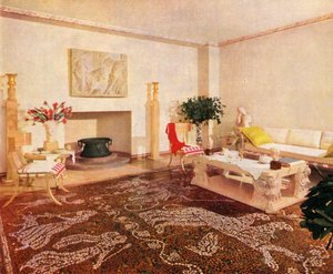 De Eetkamer - Robsjohn-Gibbings, noemde de stijl van deze kamer Sans Epoque, 1941 door Unbekannt