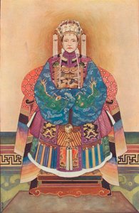 De keizerin-weduwe van China, 1908 door Unbekannt