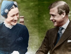 De hertog en hertogin van Windsor mevrouw Simpson in het Chateau de Cande, Frankrijk, 1937