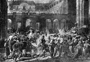 De hertog van Orléans verlaat het Koninklijk Paleis, Parijs, 31 juli 1830, 1882-1884 door Unbekannt
