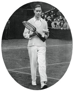De hertog van York als deelnemer in het herendubbelspel op Wimbledon, 1926-1937 door Unbekannt