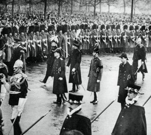 De Hertog van York in de begrafenisstoet van Koning George V door Unbekannt