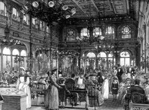 Het Duval Restaurant aan de Quai de Billy, Parijs, 1889 door Unbekannt